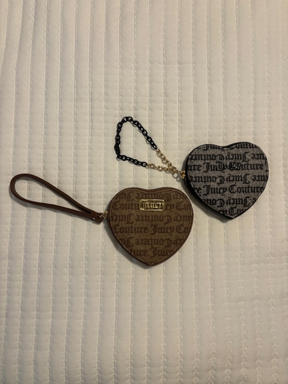 Juicy Couture Brown and Black Heart Coin Pouches